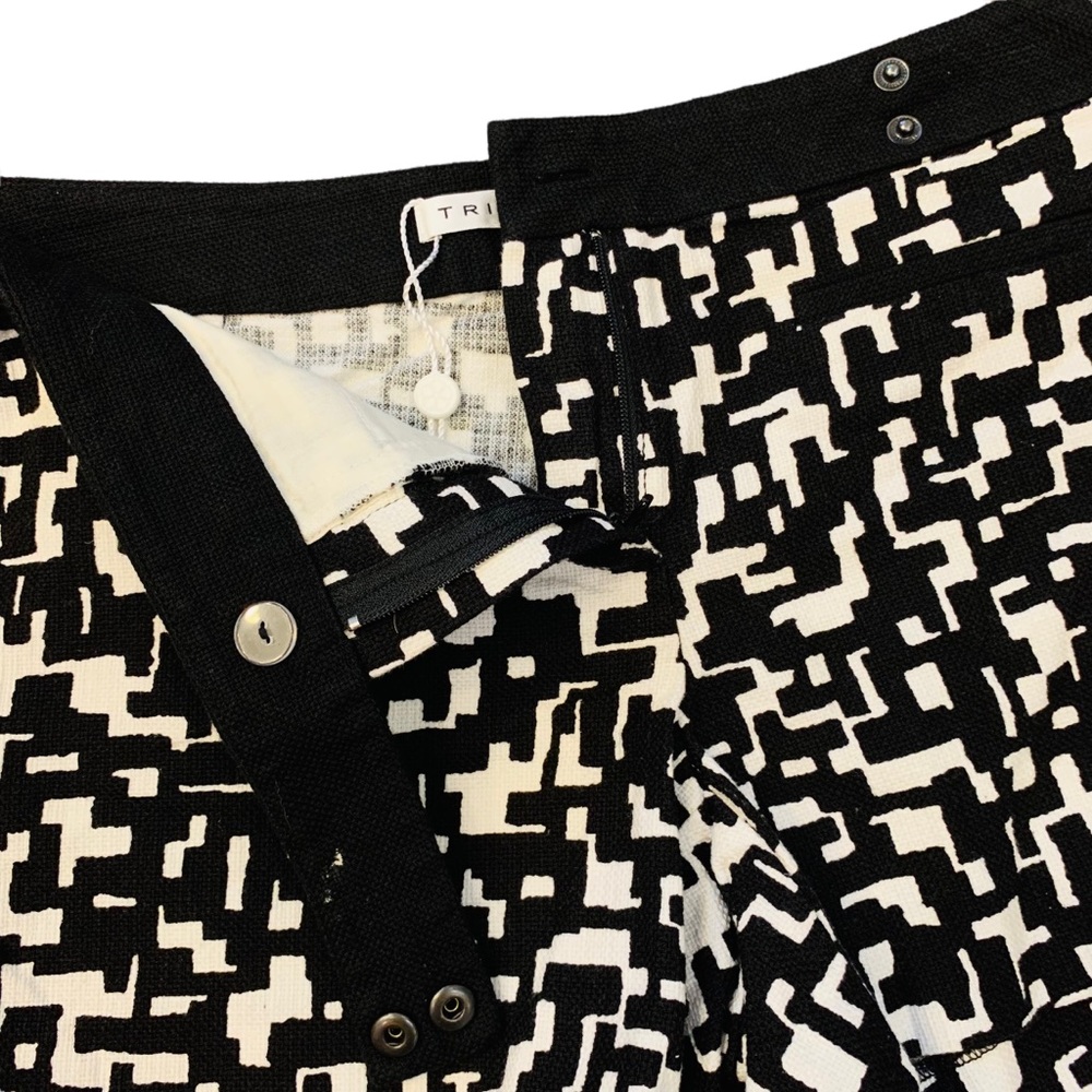NWOT Trina Turk sz 0 Black & White Print Dress Shorts 3395 - Picture 3 of 6